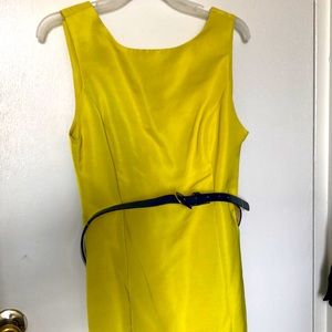 Yellow Forever 21 dress with belt